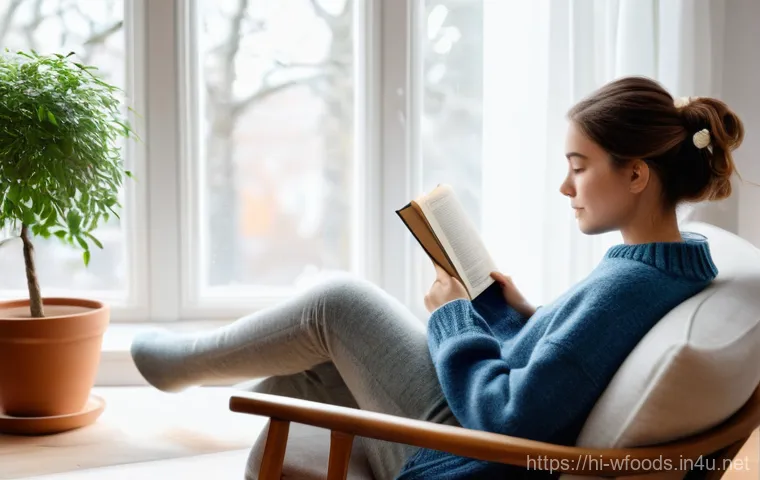 양식조리 기능사 시험의 평가 항목 상세 설명 - **Prompt 1: "A cozy indoor scene with a young woman reading.**
    A young woman in her early 20s, w...