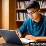 양식조리 기능사 필기 시험 준비 도서 - **Prompt:** A focused young adult, dressed in comfortable casual wear, sitting at a clean, well-lit ...